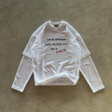 Longsleeve Opinion White